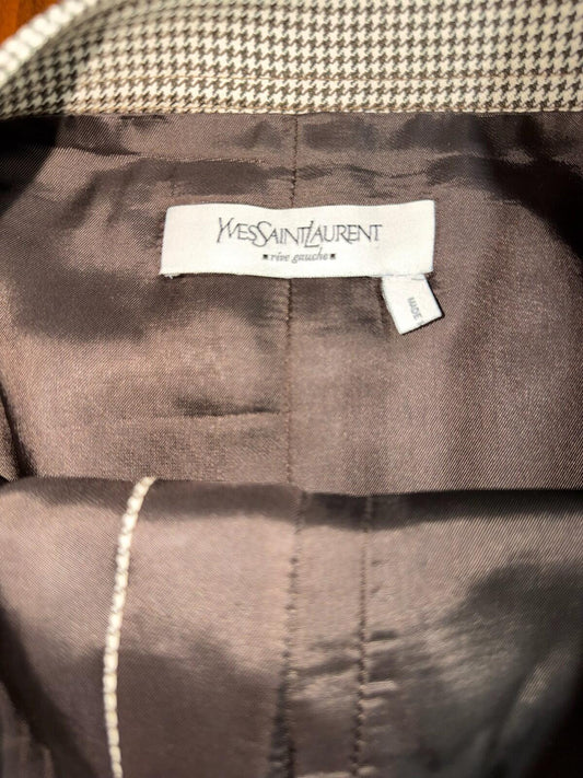 Yves Saint Lauren Women's Houndstooth Pencil Skirt - Size 38