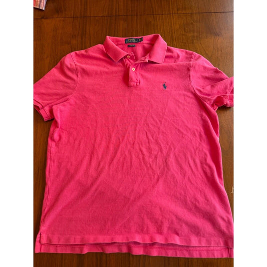Polo Ralph Lauren Men's Pique Polo Shirt in Bright Pink - Size XL