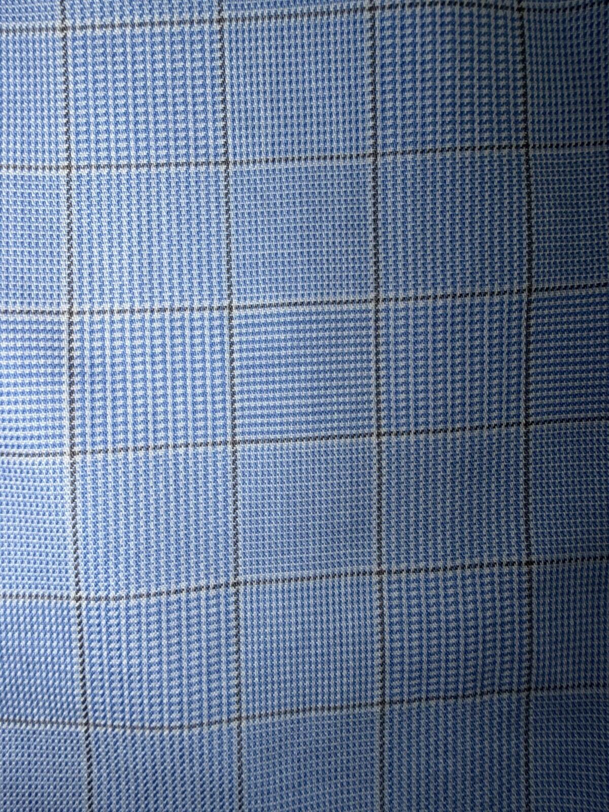 Brooks Brothers 346 Men's Slim Fit Non-Iron Blue Plaid Dress Shirt - Size 17-36