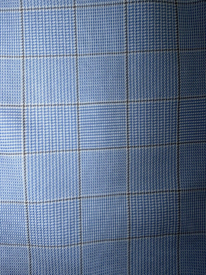 Brooks Brothers 346 Men's Slim Fit Non-Iron Blue Plaid Dress Shirt - Size 17-36