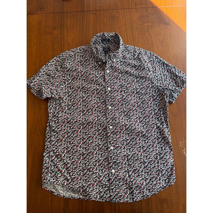 J.Crew Men's Slim Fit Flex Washed Short Sleeve Button Up Floral Shirt - Size L