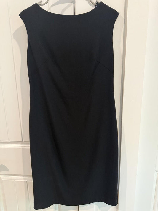 Vintage Virgo II Women's Boatneck Sheath Dress Black - Size 10