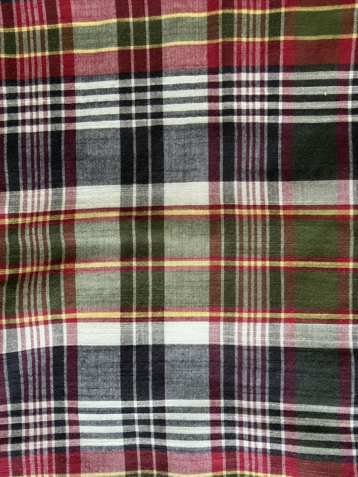Brooks Brothers Men's Regular Fit Green & Red Plaid Madras Pants - Size 34x30