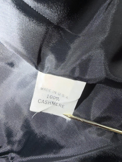 Doncaster Women's Black 100% Cashmere Double-Breasted Blazer Jacket - Size 4