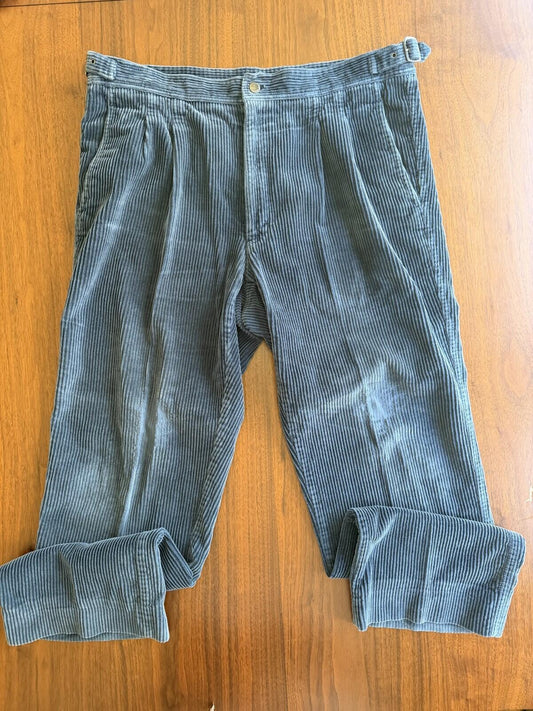 Vintage Members Only Mens Wide Wale Corduroy Pants Navy - Size M