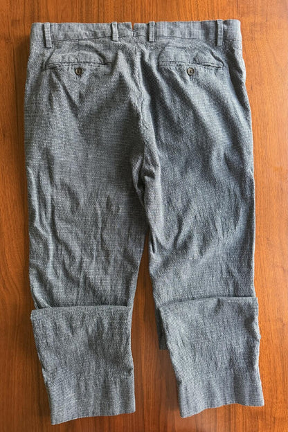 Banana Republic Men's Blue Houndstooth Patterned Pants - Size 33x30