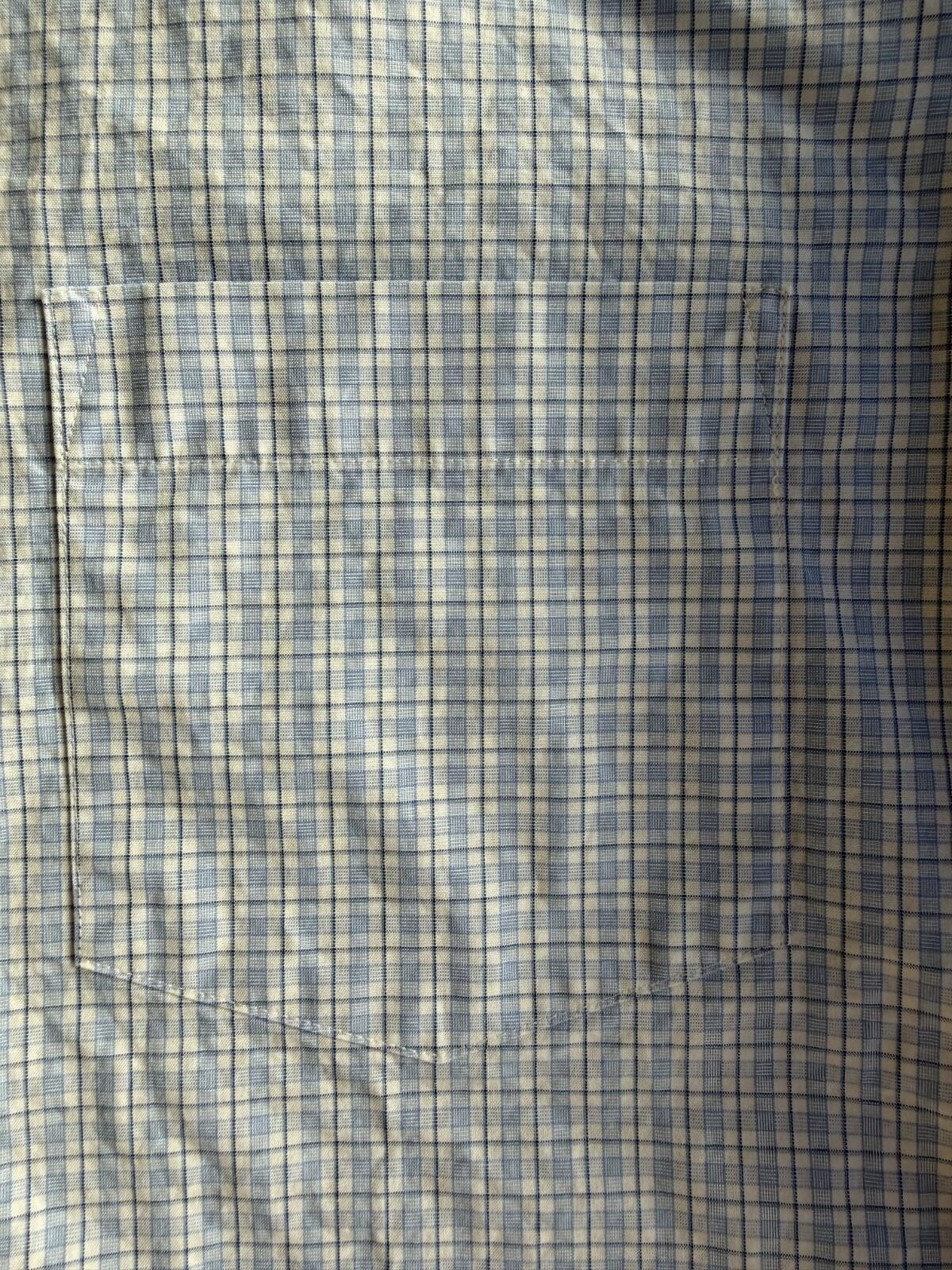 J.Crew Men's Thompson Shirtings 80s 2-Ply Blue Plaid Button-Down Shirt - Size 17-36