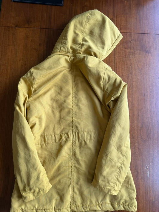 Greenlander Women's Mustard Yellow Sherpa-Lined Hooded Parka Jacket - Size M