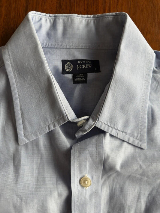 J.Crew Men's Ludlow Slim-fit Shirt 120s 2-ply Cotton Light Blue - Size S