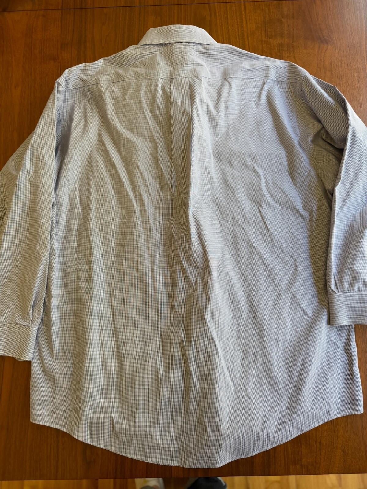 Jos. A. Bank Traveler's Collection Blue Gingham Dress Shirt - Size 16.5-33