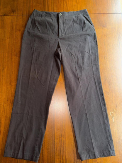 Vintage Chico's Design Women's Cotton Blend Brown Pants - Size 2