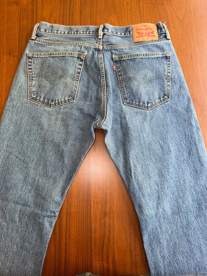 Vintage Levi's 505 Regular Fit Straight Leg Jeans  36x30 Blue Denim