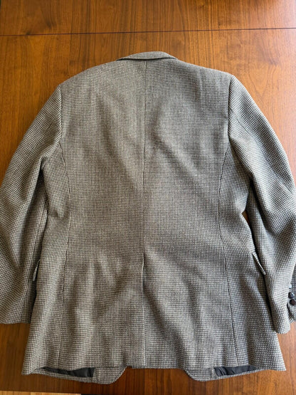 Vintage Sears Roebuck and Co. Brown Houndstooth Wool Tweed Sport Coat 42L