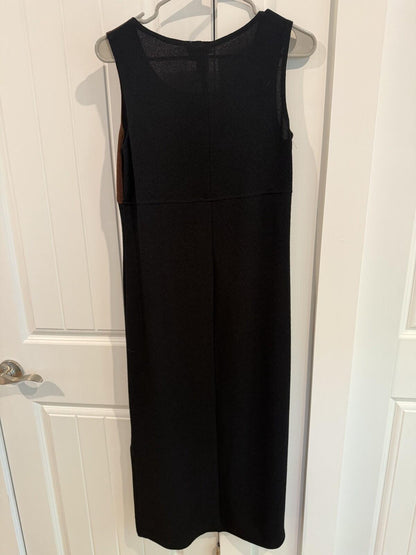 Vintage Coldwater Creek Women's Maxi Dress Bronze & Black Dress - Size 6P
