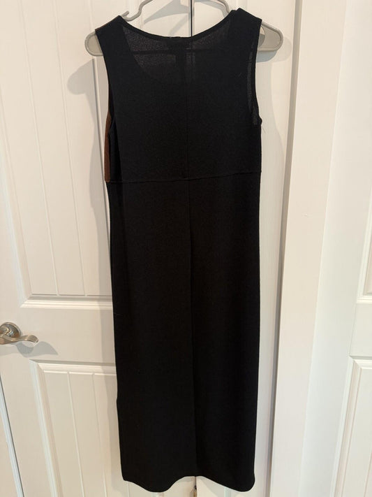 Vintage Coldwater Creek Women's Maxi Dress Bronze & Black Dress - Size 6P