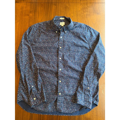 J.Crew Men's Slim Untucked Secret Wash Og Cotton Stretch Floral Shirt - Size XL