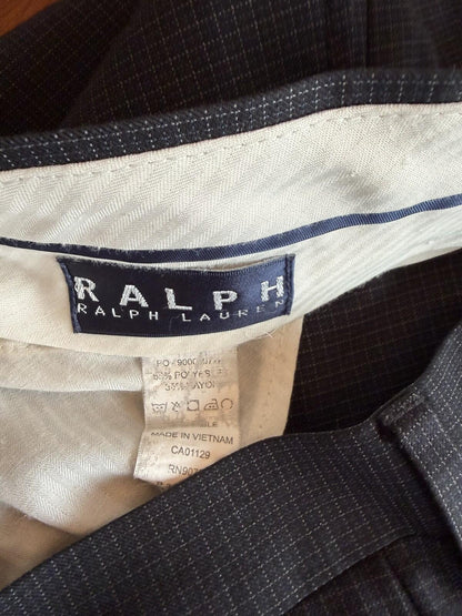Ralph by Ralph Lauren Men's Windowpane Trousers - Size 34x30