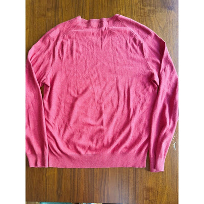 Polo Ralph Lauren Men's Red V-neck Pima Cotton Sweater - Size L