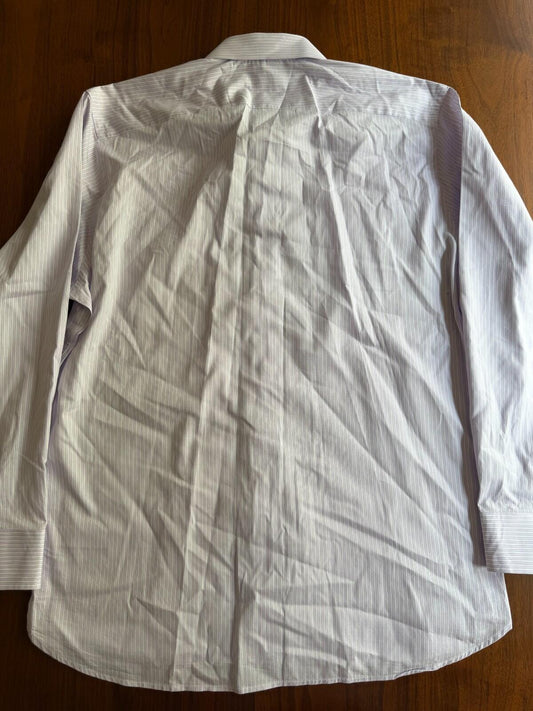 Hickey Freeman Contemporary Fit Purple and White Striped Shirt 16-34/35