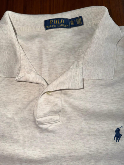 Polo by Ralph Lauren Men's Soft Cotton SS Polo in Heathered Cream - Size XL