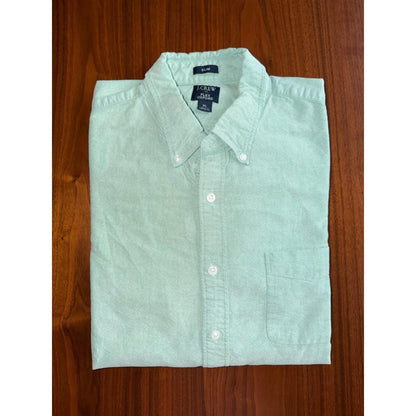 J.Crew Slim Flex Oxford Shirt Mint Green Men's XL