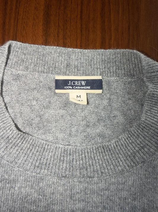 J.Crew Women's 100% Cashmere Crewneck Sweater Grey - Size M
