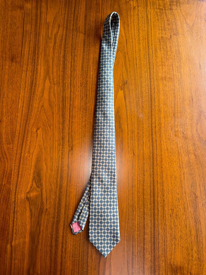 Liberty of London Geometric Medallion Print 100% Silk Tie Made in USA