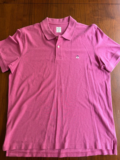 Brooks Brothers Slim Fit Performance Polo Pink Supima Cotton XXL
