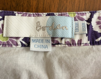 Boden Women's Floral Pattern Purple Skirt - Size 6