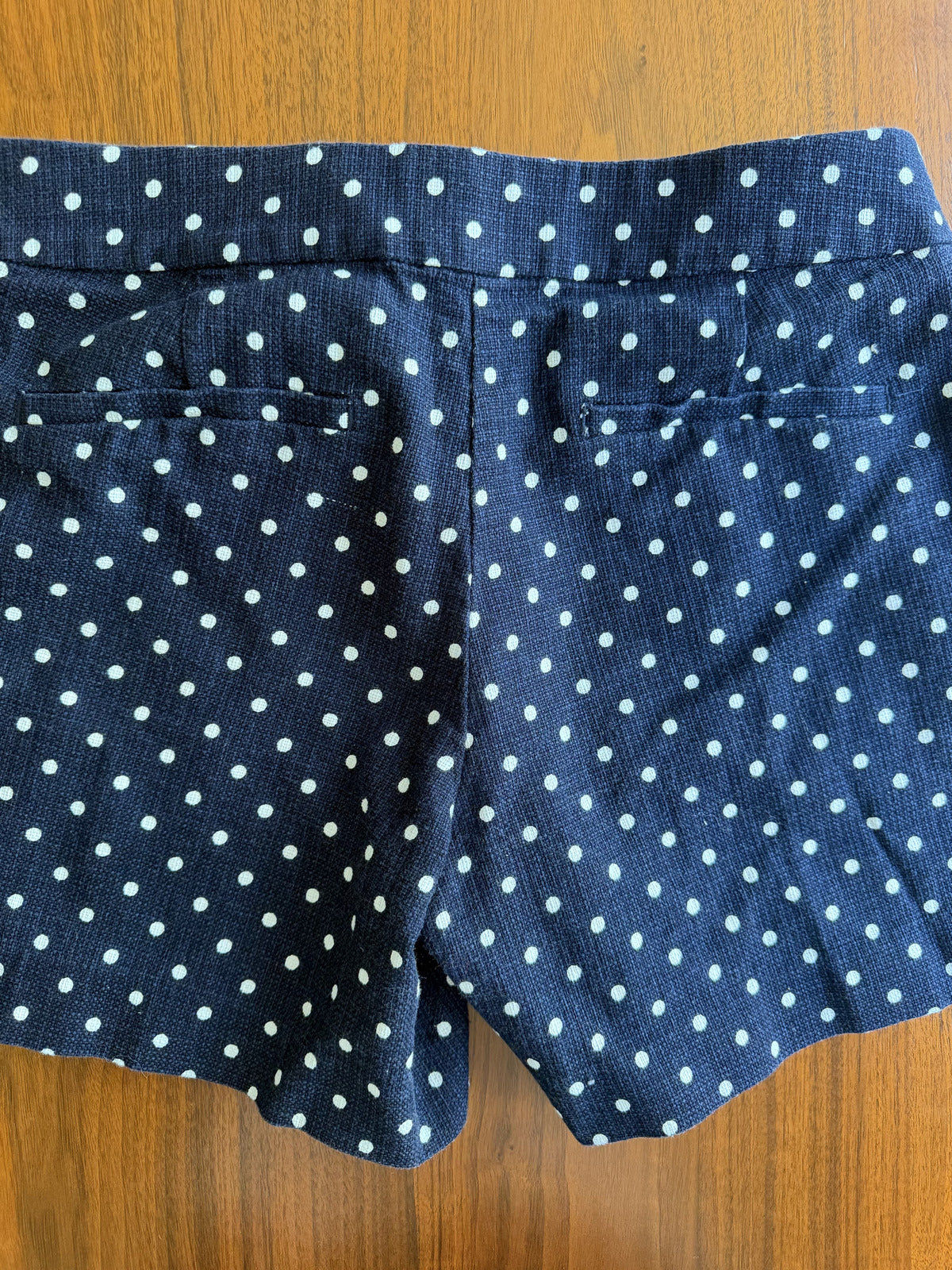 J.Crew Women's Navy Blue Polka Dot Shorts - Size 4