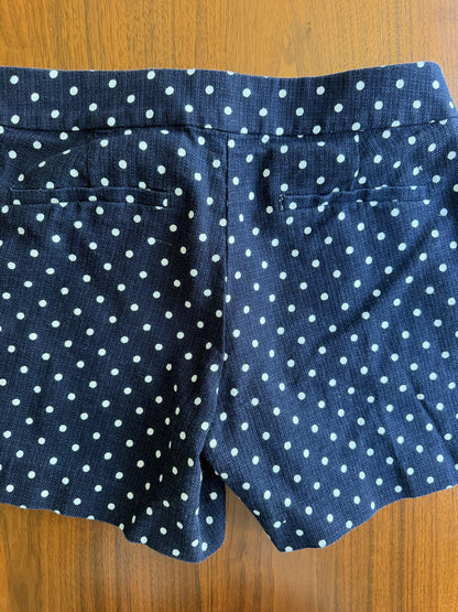 J.Crew Women's Navy Blue Polka Dot Shorts - Size 4