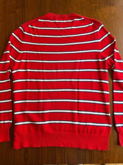 Brooks Brothers Supima Cotton Red Striped Crewneck - Size XL
