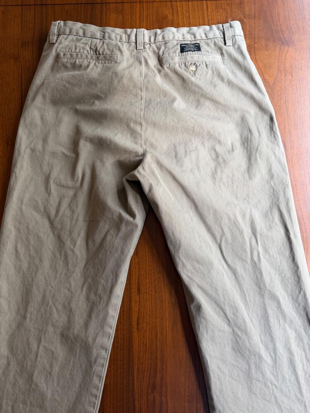 Banana Republic Dawson Relaxed Fit Chino Khaki Pants 34/32