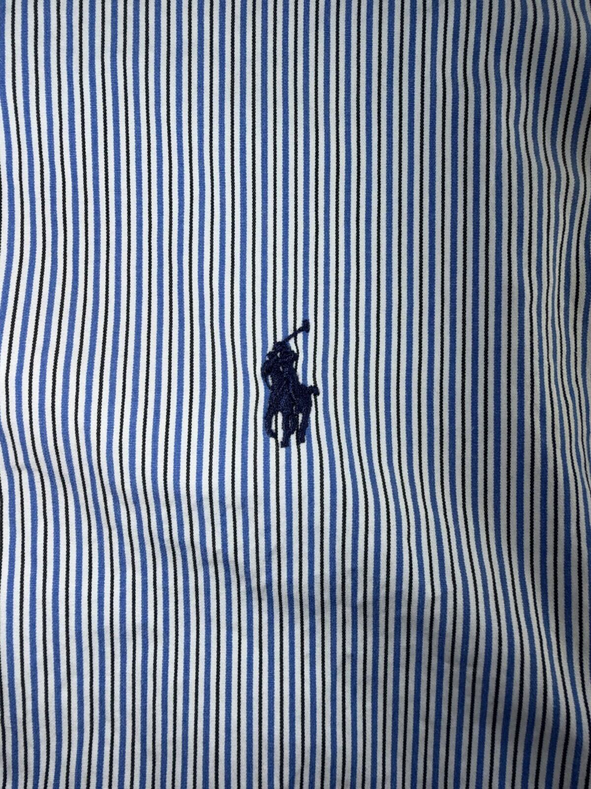 Ralph Lauren Men's Classic Fit Blue Striped Button-Down Shirt - Size L