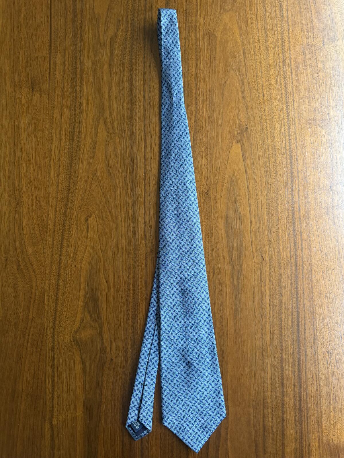 Vintage Polo Ralph Lauren Blue Patterned Silk Neck Tie