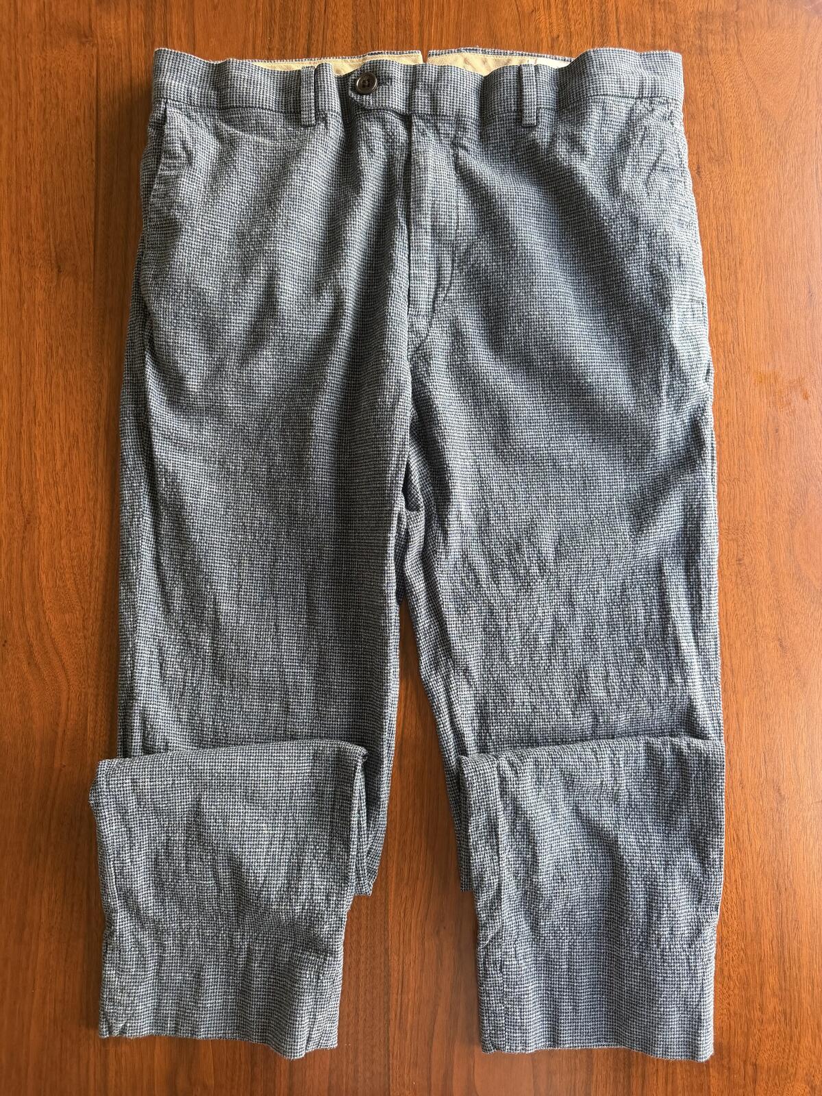 Banana Republic Men's Blue Houndstooth Patterned Pants - Size 33x30