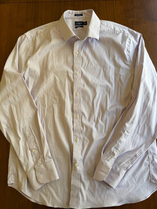 J.Crew Classic Fit Tech Dress Shirt in Light Purple-Size XL
