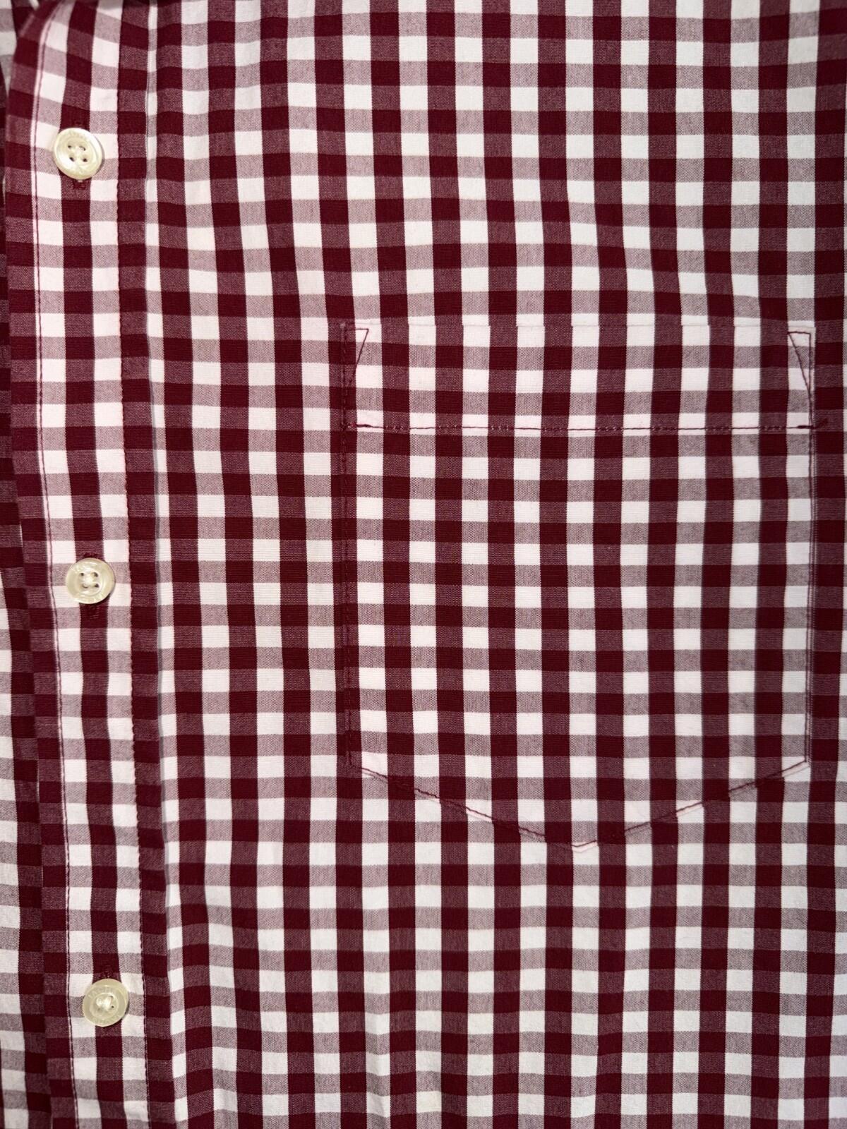 JACHS Men's City Smart Red Gingham Button-Down Shirt - Size XL