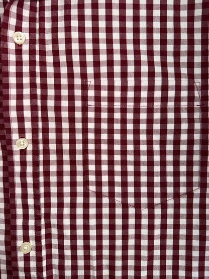 JACHS Men's City Smart Red Gingham Button-Down Shirt - Size XL