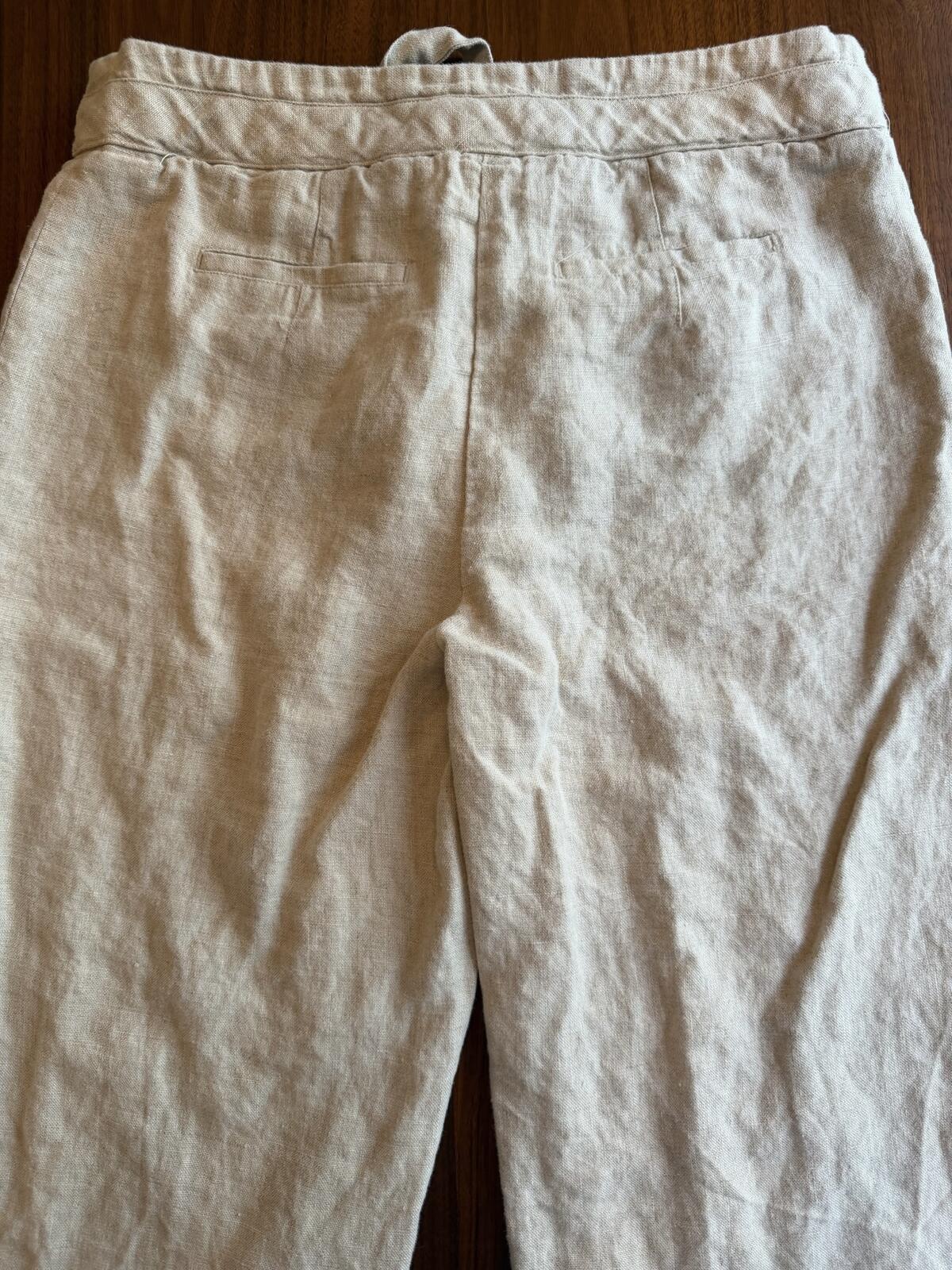 Charter Club Women's Full Length Linen Blend Pants Beige - Size 10