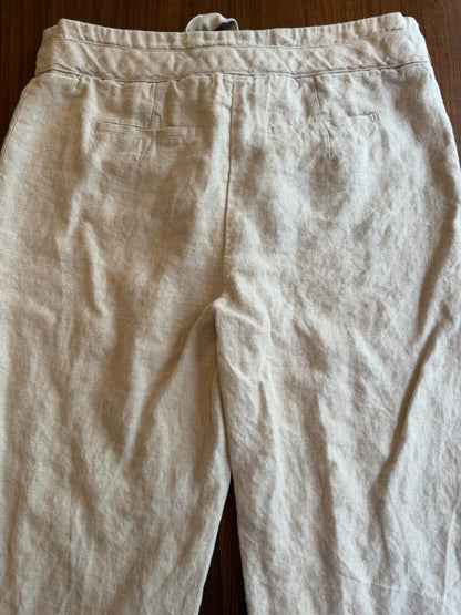 Charter Club Women's Full Length Linen Blend Pants Beige - Size 10