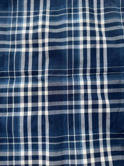 J.Crew Men's Classic Fit Indian Madras Blue/White Plaid - Size L