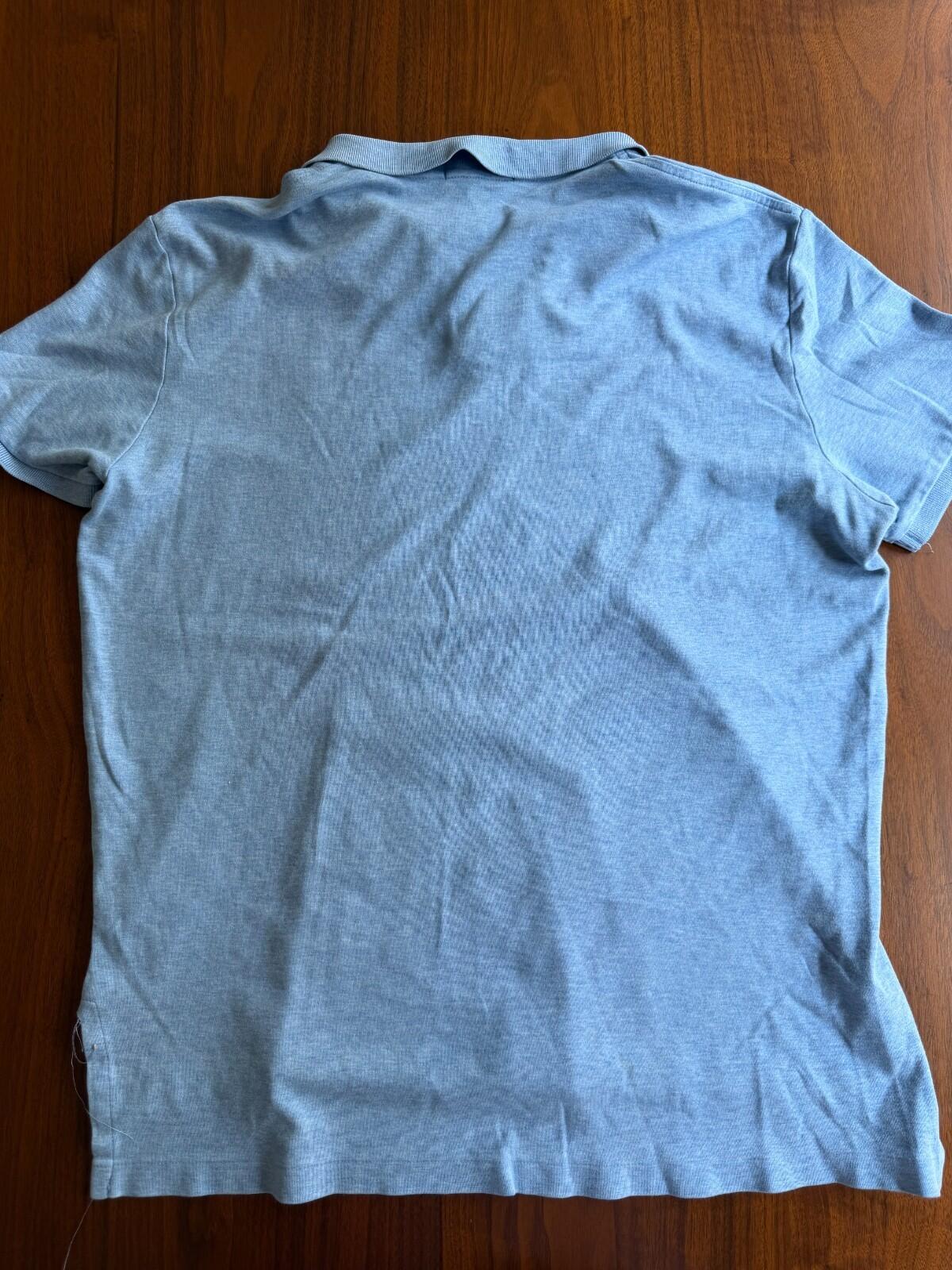 Polo Ralph Lauren Soft Cotton Polo Shirt in Blue Melange Size L