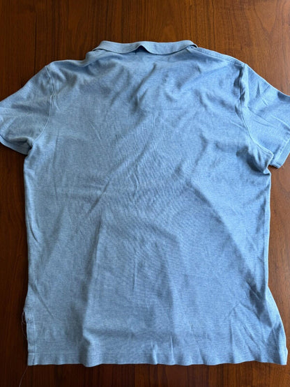 Polo Ralph Lauren Soft Cotton Polo Shirt in Blue Melange Size L