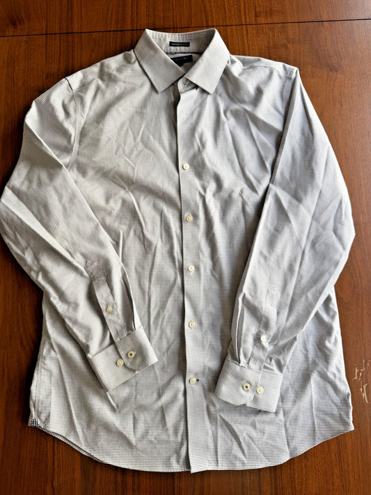 Banana Republic Men's Camden Fit Micro-Check Button-Down - Size L.