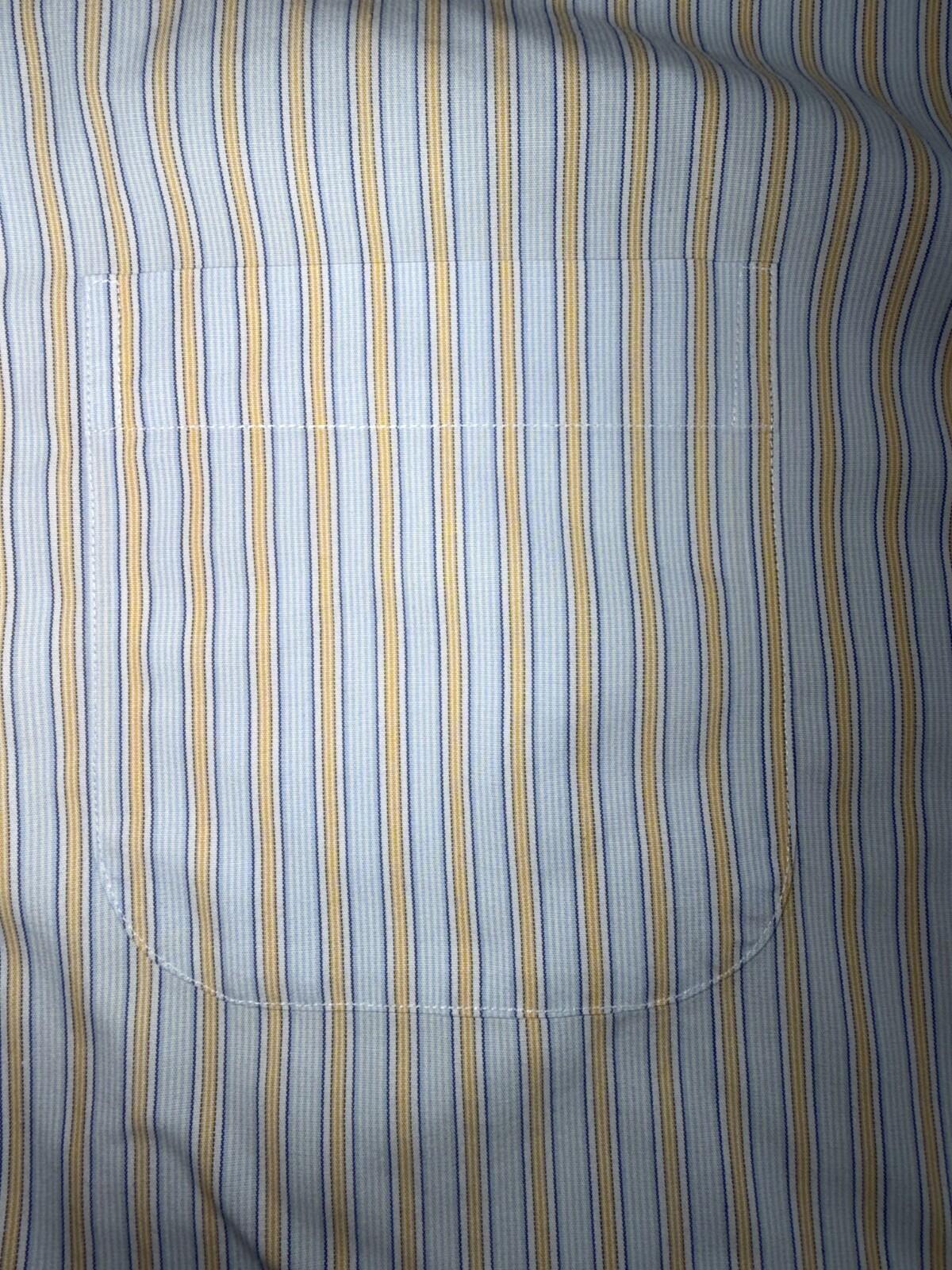 Brooks Brothers Men's Regent Fit Non-Iron Blue Striped Dress Shirt - Size 17.5-36