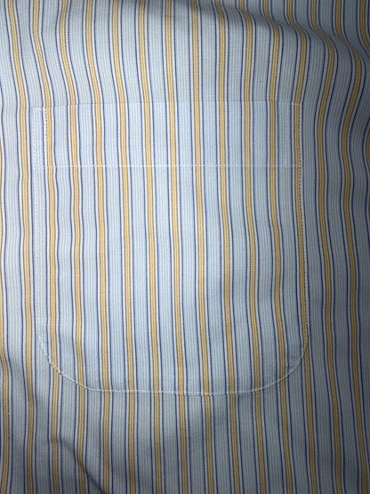 Brooks Brothers Men's Regent Fit Non-Iron Blue Striped Dress Shirt - Size 17.5-36