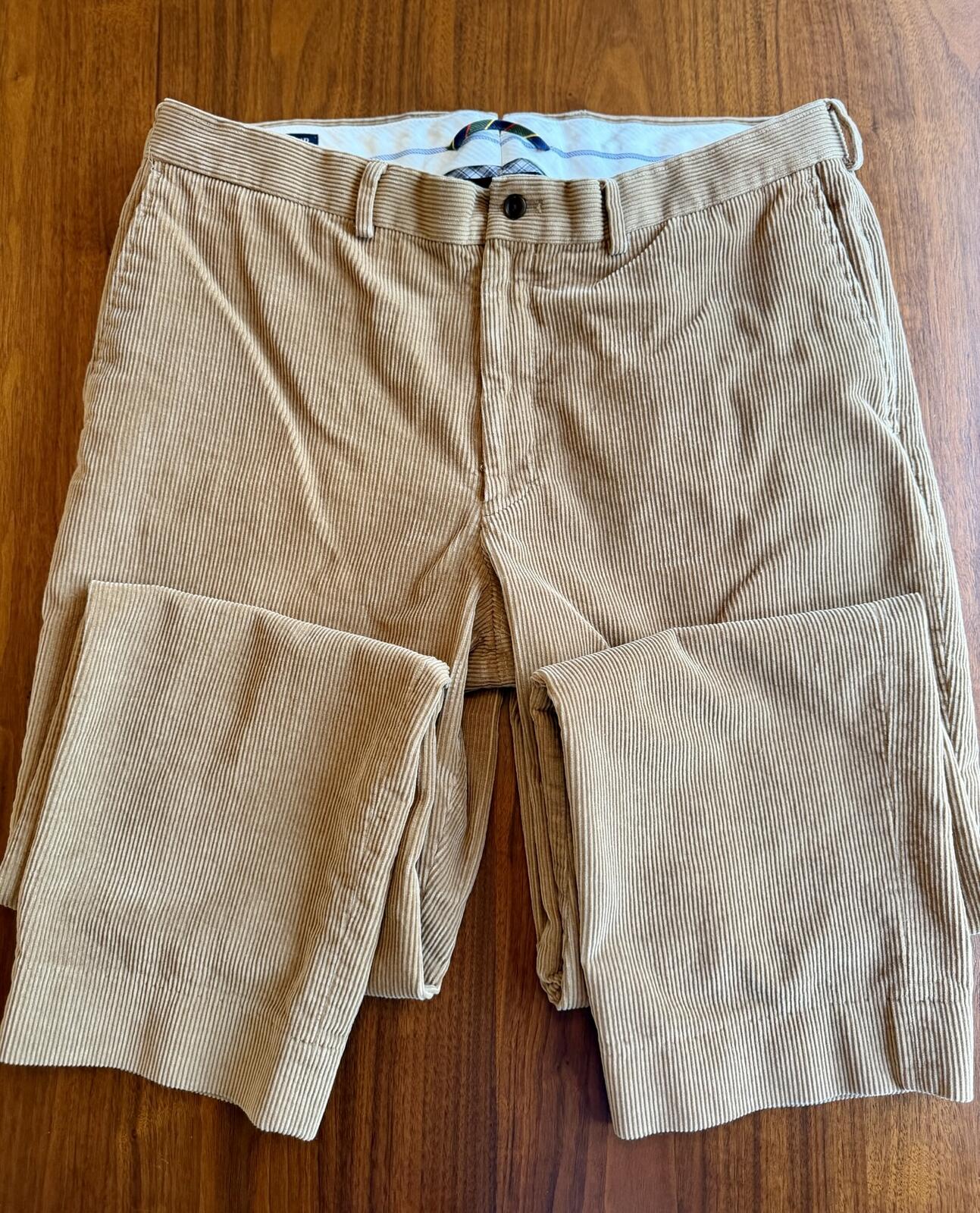 Lands' End Men's Tailored Fit Tan Corduroy Pants - Size 36