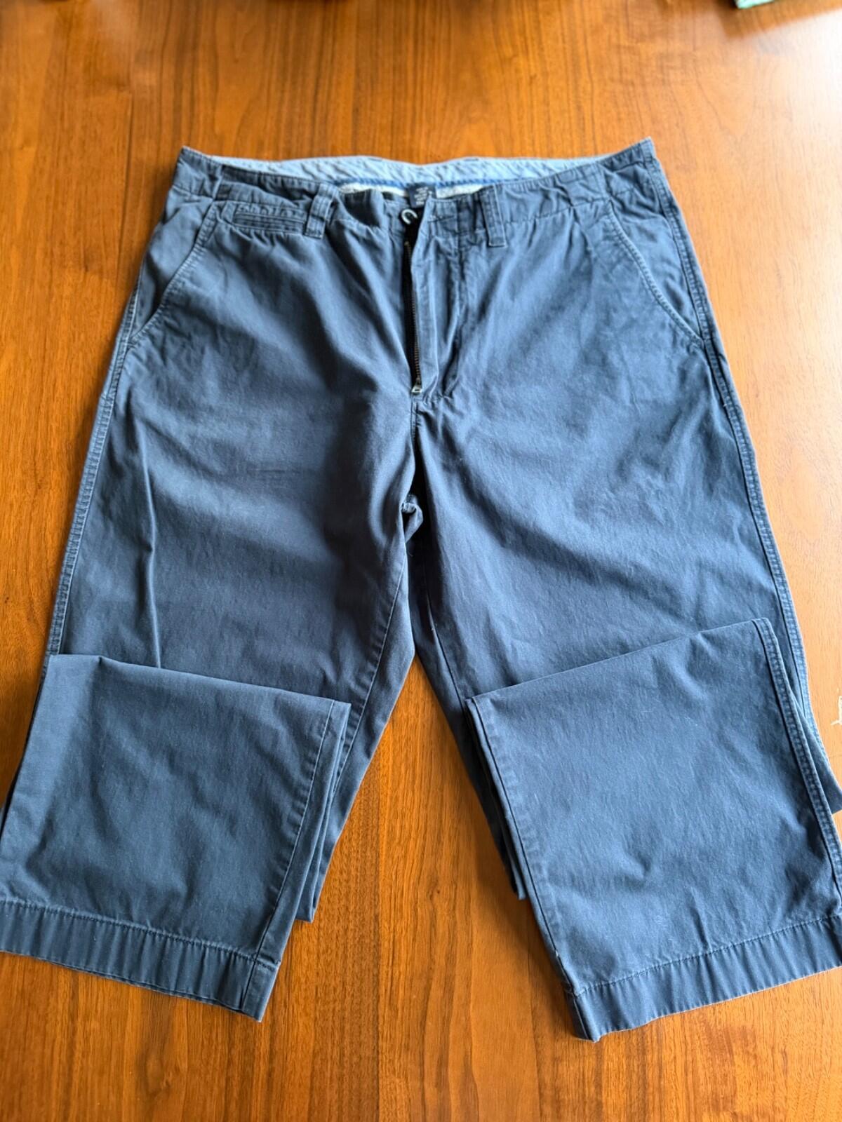 J.Crew Men's Navy Blue Essex Pant Regular Fit Chino Cotton Trousers - Size 33x30