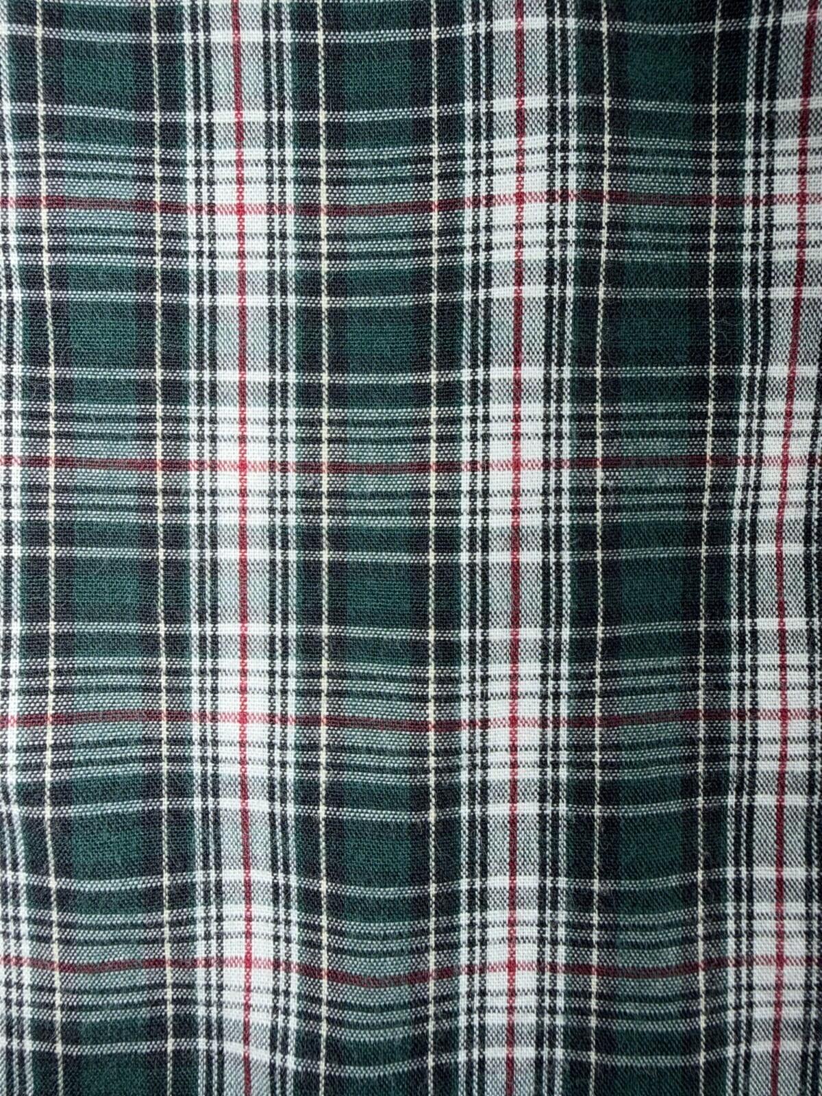 Gant Men's Foxhunt Green Plaid Short Sleeve Button Down - Size M